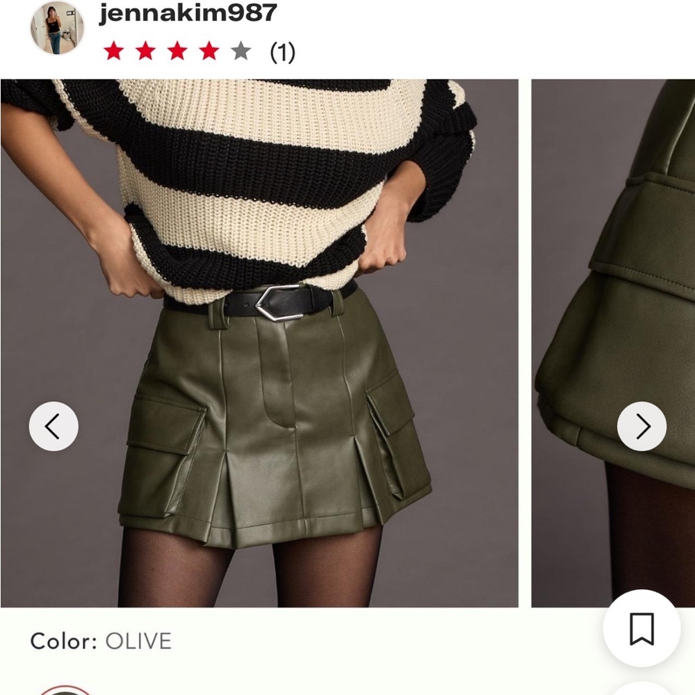 Avec Les Filles Olive Skirt